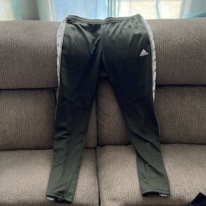 Adidas Olive green track pants with pockets